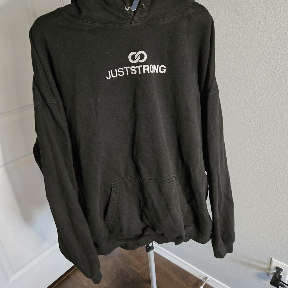 Black Just Strong Hoodie